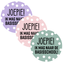 Sticker Joepie! Ik mag naar de basisschool 5 stuks
