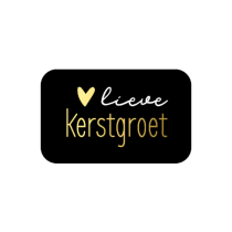 Sticker lieve kerstgroet rechthoek 10 stuks