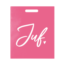 Non woven tas knalroze - Juf