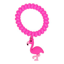 Flamingo armbandje met bedel