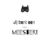 Mini kaartje - Jij bent een super Meester - superheld (LV)