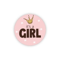 Sticker it's a girl kroontje 10 stuks (GX)