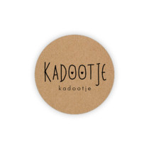 Sticker kraft kadootje (GX) 10 stuks