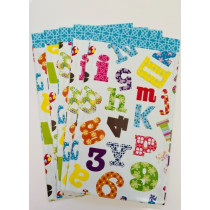 Kadozakjes Cijfers en Letters 12x19 cm 5 stuks