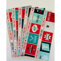 Kadozakje kerst Christmas 12x19 cm 5 stuks