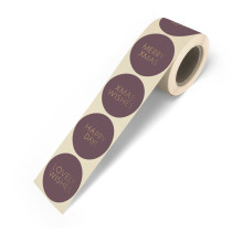 Stickermix kerst teksten paars/goud 10 stuks