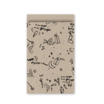 Sint kadozakje Sing Along Sint kraft/zwart letters 12x19 cm 5 stuks 