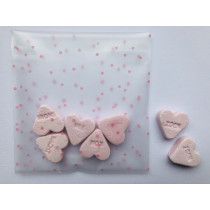 Trakteerzakje met roze stipjes 5 stuks