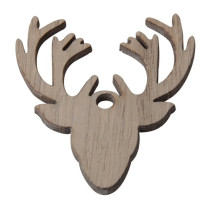 Houten rendier naturel 5 stuks