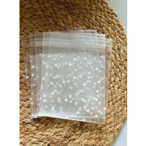 Traktatiezakje transparant witte stip 5 stuks
