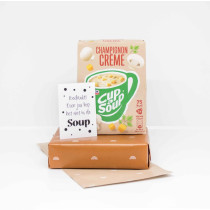 Mini kaartje Bedankt, door jou liep het niet in de soup (LF)
