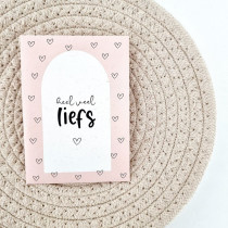Zomerbloemen heel veel liefs roze met hartjes