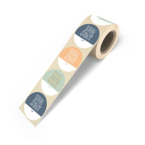 Stickermix Van Sint voor: (mint/zalm/blauw) 12 stuks