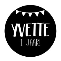 Gepersonaliseerd stickervel 24 stickers Vlaggetjes 