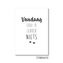 Kaart Vandaag doe ik lekker niets MV