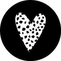 Sticker Confetti hart zwart/wit 10 stuks (EPS)