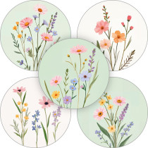 Stickermix - plukboeket - 35 mm - 10 stuks