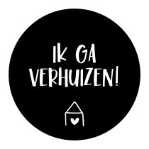 Traktatie-sticker Ik ga verhuizen 4 stuks