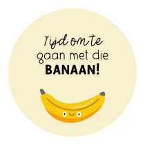 Sticker Tijd om te gaan met de die banaan 4 stuks