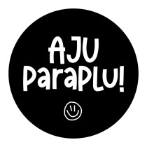 Traktatie-sticker Aju paraplu smiley 4 stuks