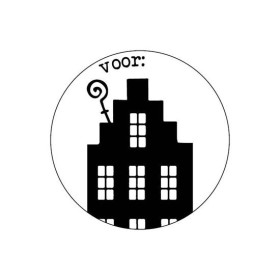 Sint sticker Voor: (huisje) 10 stuks (KP)