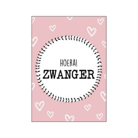 Kaart Hoera zwanger