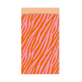 Kadozakje Zebra Pink/Orange 12 x 19 cm 5 stuks