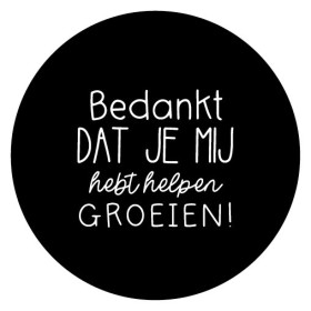 Sticker Bedankt dat je mij hebt helpen groeien 4 stuks (LB)