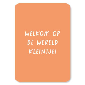 Kaart Welkom op de wereld kleintje (KVM)