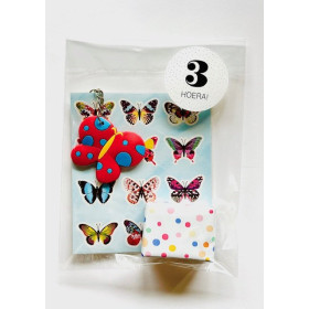 Kant en klare traktatie - Vlinder stickers met sleutelhanger