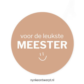 Stickers - Voor de leukste meester met smiley 5 stuks