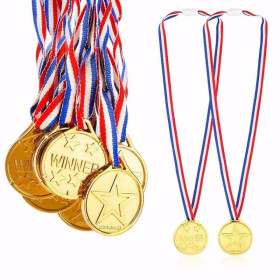 Medaille aan 3 kleurenlint