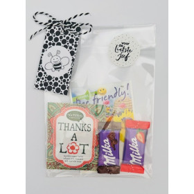 Kadosetje - Bijen bloemenmix/Thanks a lot/2 milka chocolaatjes