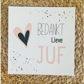 Maxi vierkante kaart Bedankt lieve juf (ESVA)