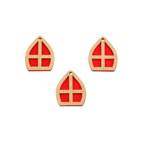 Houten Mijter 3 stuks