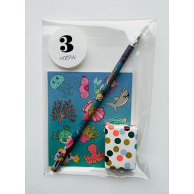 Kant en klare traktatie - Zeedieren stickers + potlood