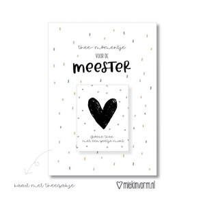 Ansichtkaart + theezakje || Thee-momentje voor de meester