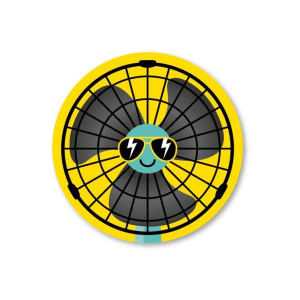 Stickerset 5 stickers Ventilator cool SS