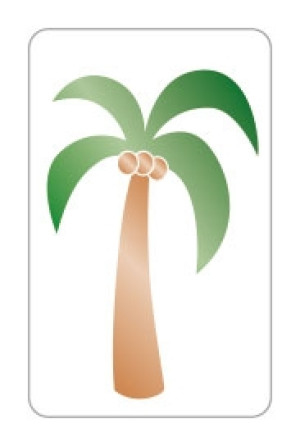 stickers palmboom goudfolie 10 stuks